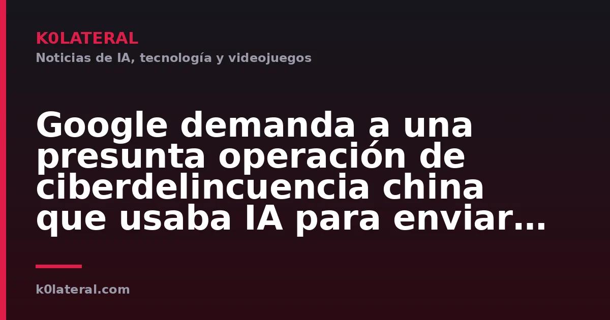 Google demanda a una presunta operación de ciberdelincuencia china que usaba IA para enviar mensajes de texto fraudulentos